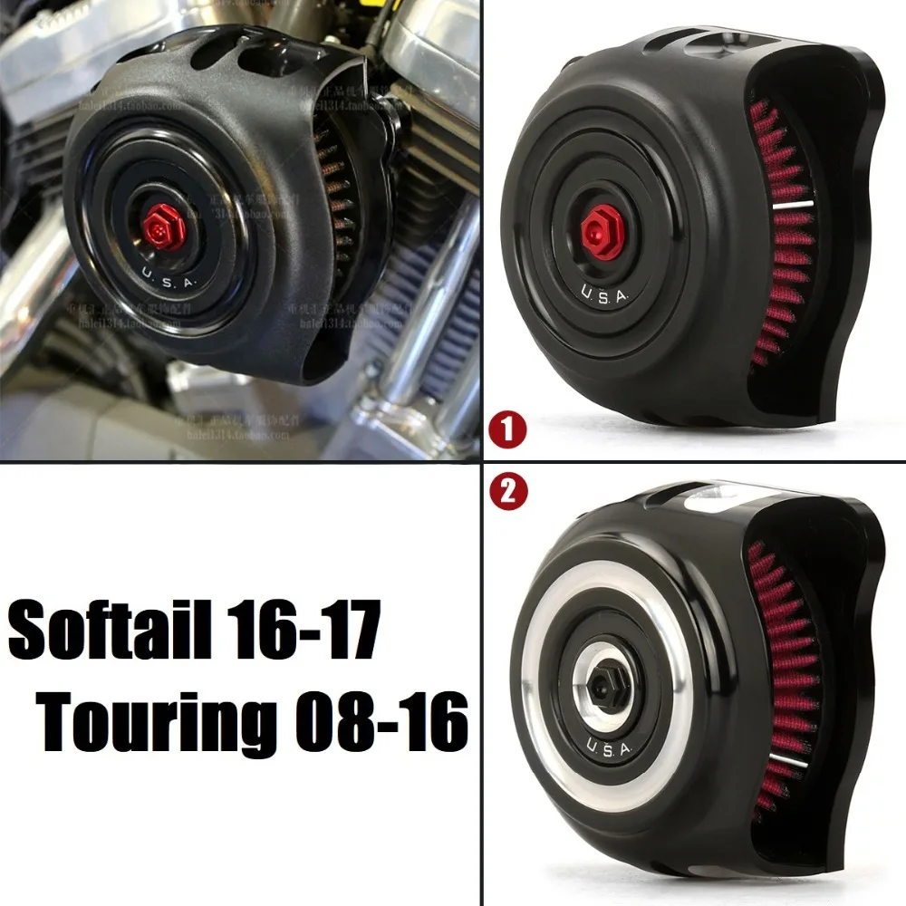 

For harley touring vintage air inflow kit air filter electra glide ultra 2008-2016 softail air intake kit filter 2016-2017
