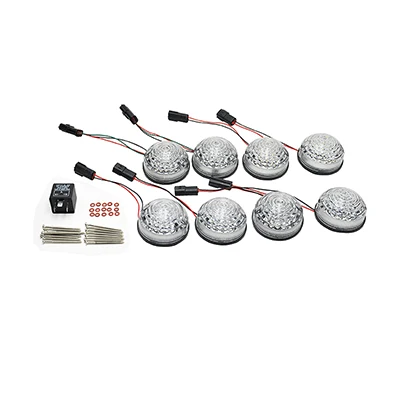 Clear 8 шт./Комплект дыма для Land Rover 90/110 83-90 Defender 90-16 Led Upgrade Kit лампа Замена переднего заднего индикатора задний стоп положение - Испускаемый цвет: Clear