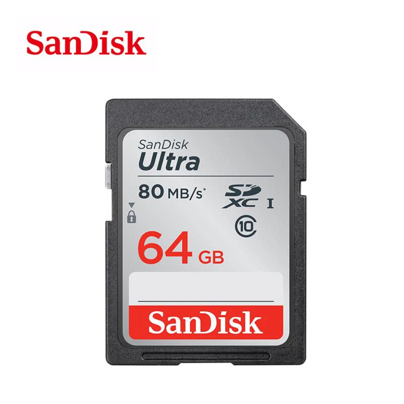 64GB 80MB SanDisk ультра оригинальная sd-карта 16 ГБ 32 ГБ SDHC 64 Гб 128 ГБ 256 ГБ SDXC класс 10 карта памяти C10 USH-I/USH-II Extreme Pro для камеры - Емкость: 64GB 80MB