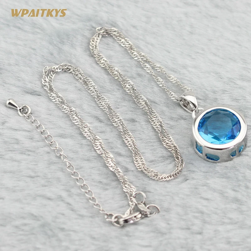 Женский ювелирный комплект из колье и серёг серебристого цвета|jewelry sets for women|bridal