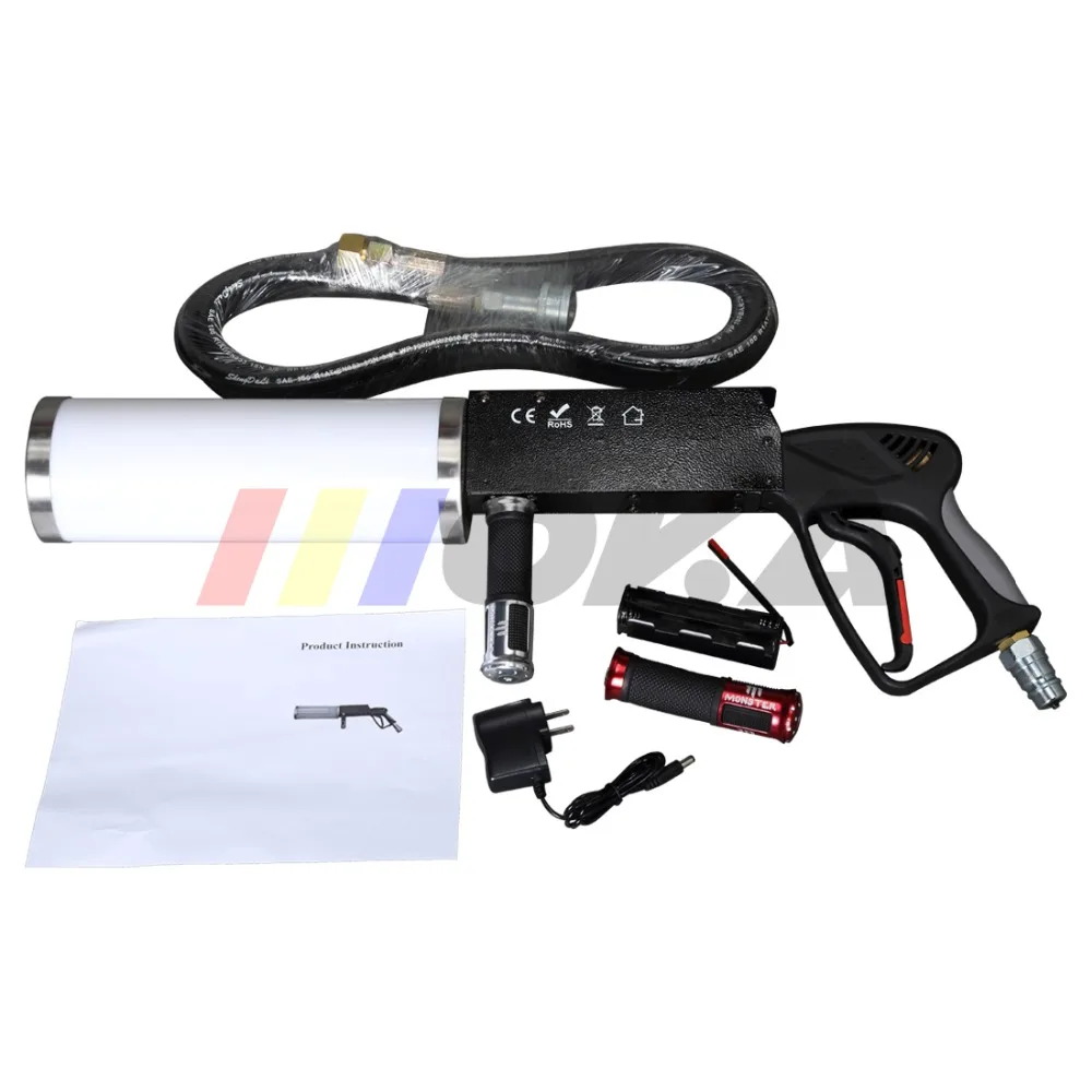 Испания сток светодиодный CO2 DJ пистолет RGB Co2 Cryo Fogger эффект FX струйная машина с 3 м