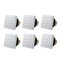 3 6 pcs square shaped brass chromed in wall shower spraying nozzle jets bath spa massage body jets for bathroom accessories