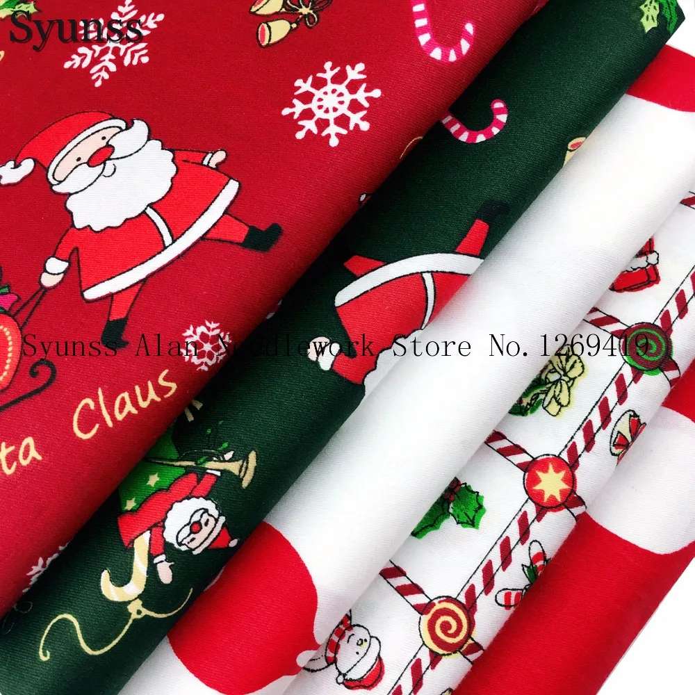 Syunss 5 шт. 40*50 см Рождественская серия Хлопок Ткань DIY шитье лоскутное детские сумки для кровати Тильда Кукла Детская Ткань Текстиль Tissus