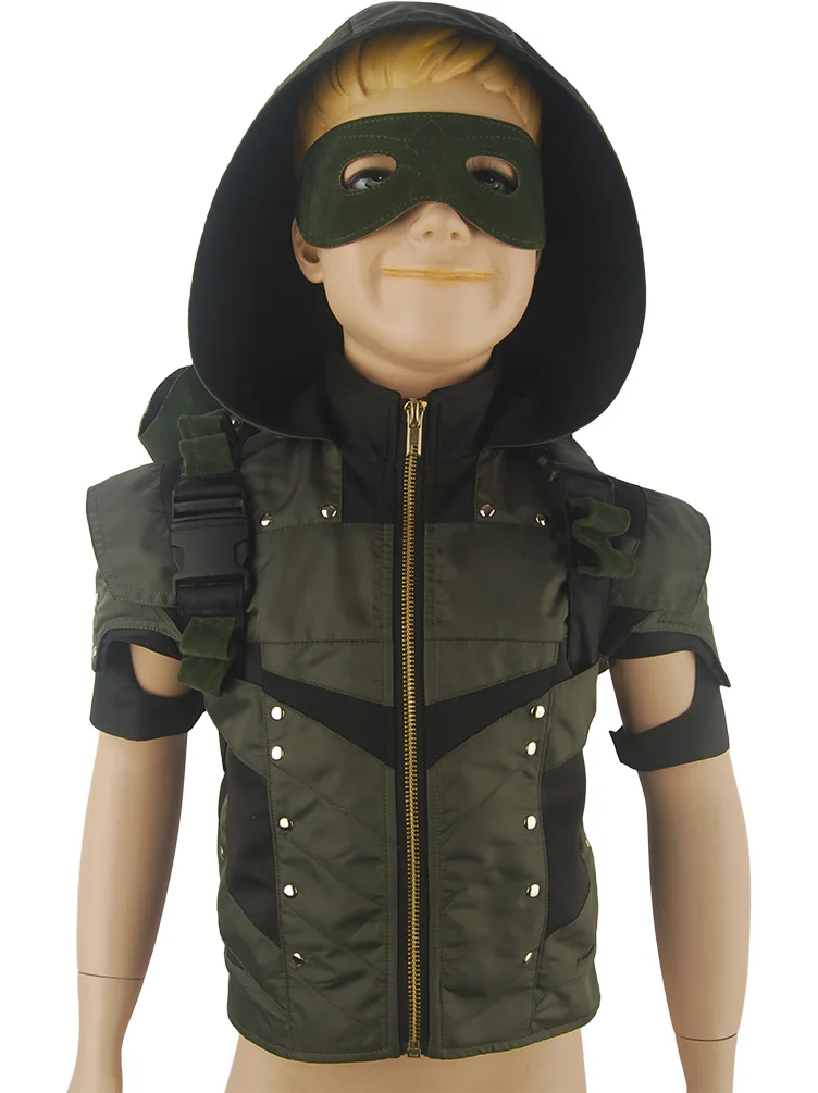 Детская куртка с зеленой стрелой для мальчиков сезон 4 года капюшоном Оливер Квин