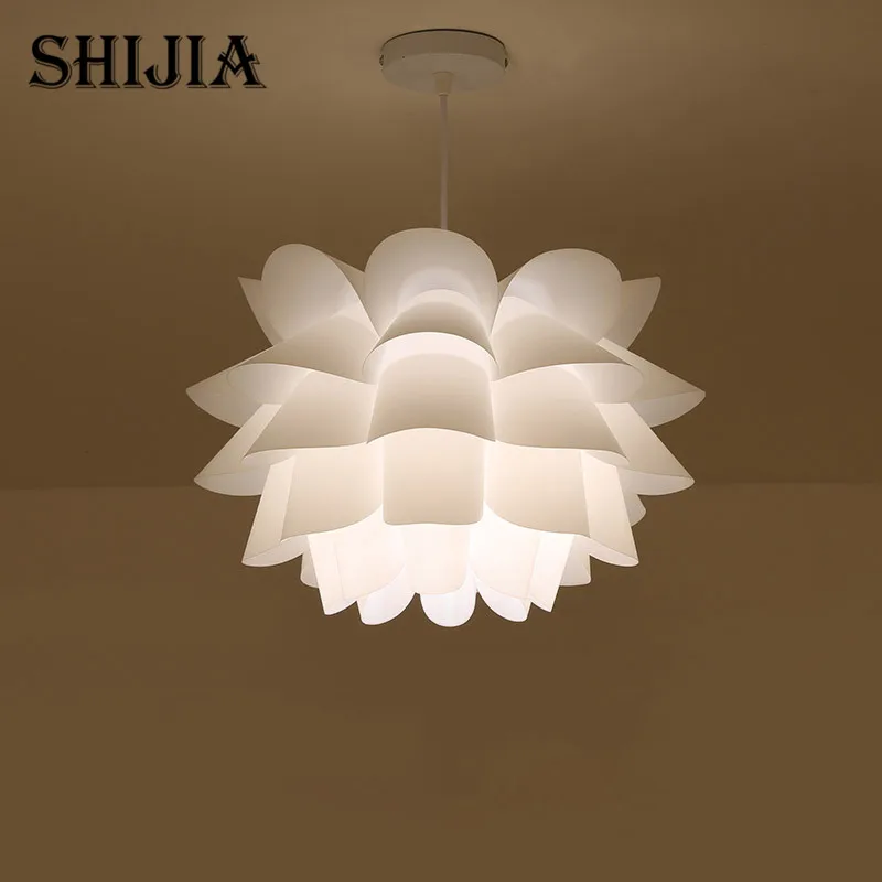 DIY Lily Lotus подвесной абажур светодиодный E27 подвесной светильник кафе ресторан потолочное украшение комнаты светодиодный подвесной светильник