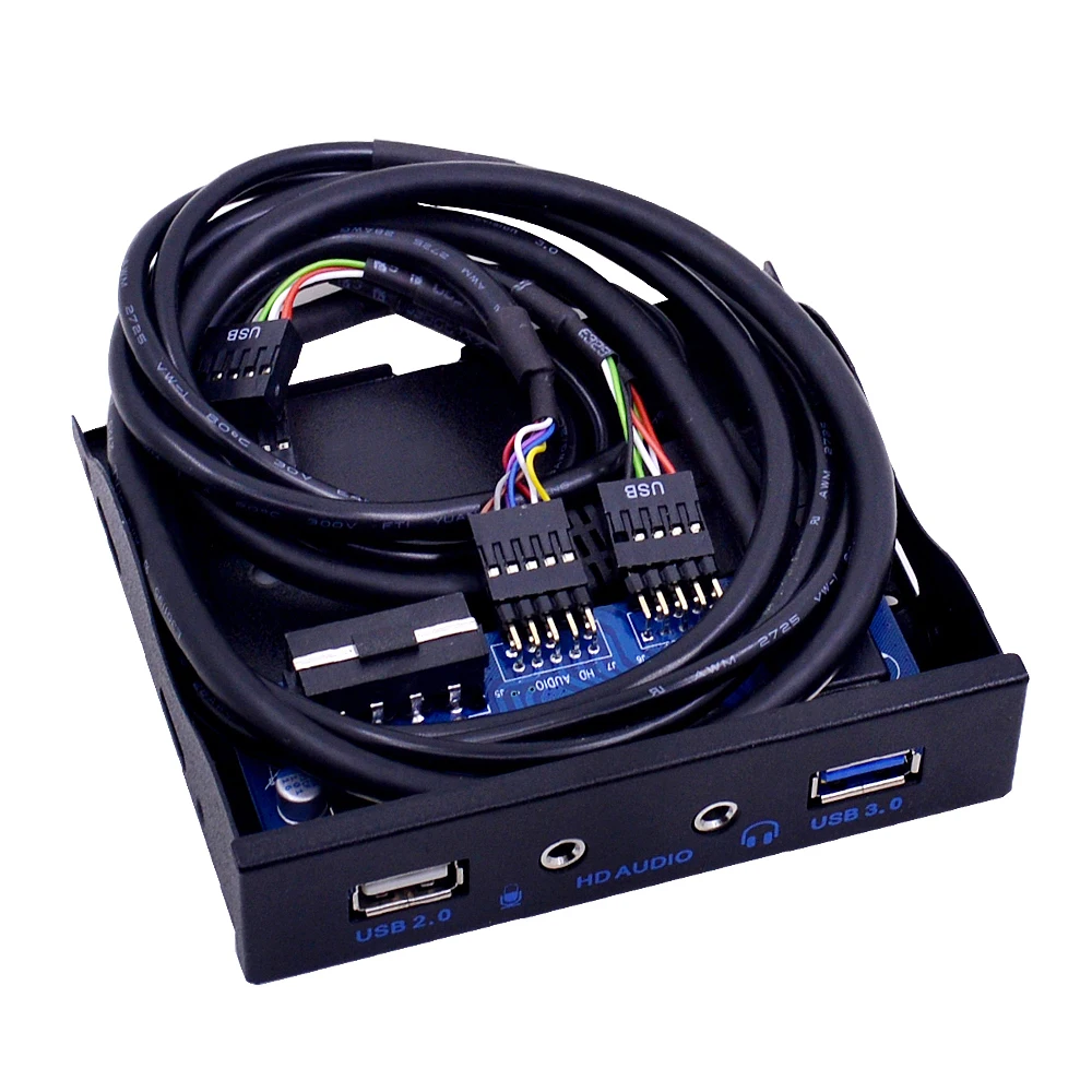 10 шт. 20pin 4 порта USB 2 0 3 концентратор ПК Передняя панель HD Audio3.5mm разъем для