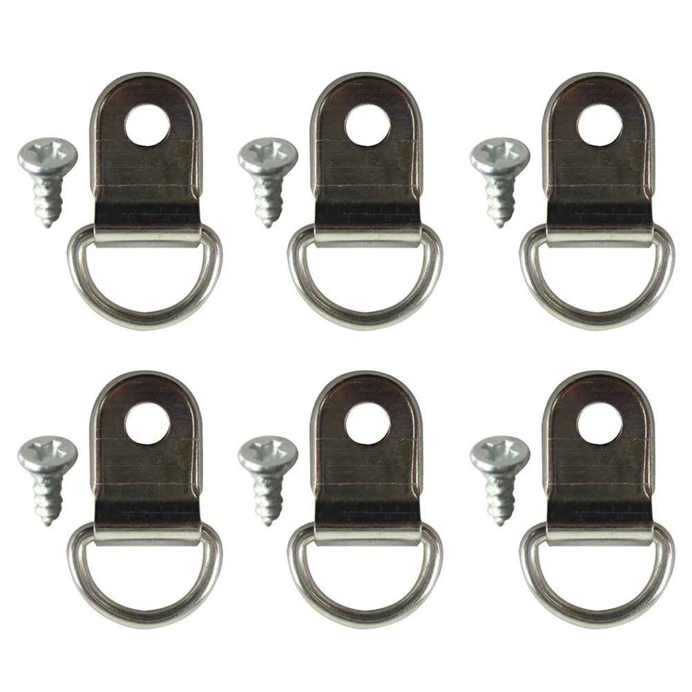100Pcs Heavy Duty Silver Plated Single Hole D Ring for Hanging Mirror Oil Painting Picture Frame Hangers with 100 Pcs Screws |