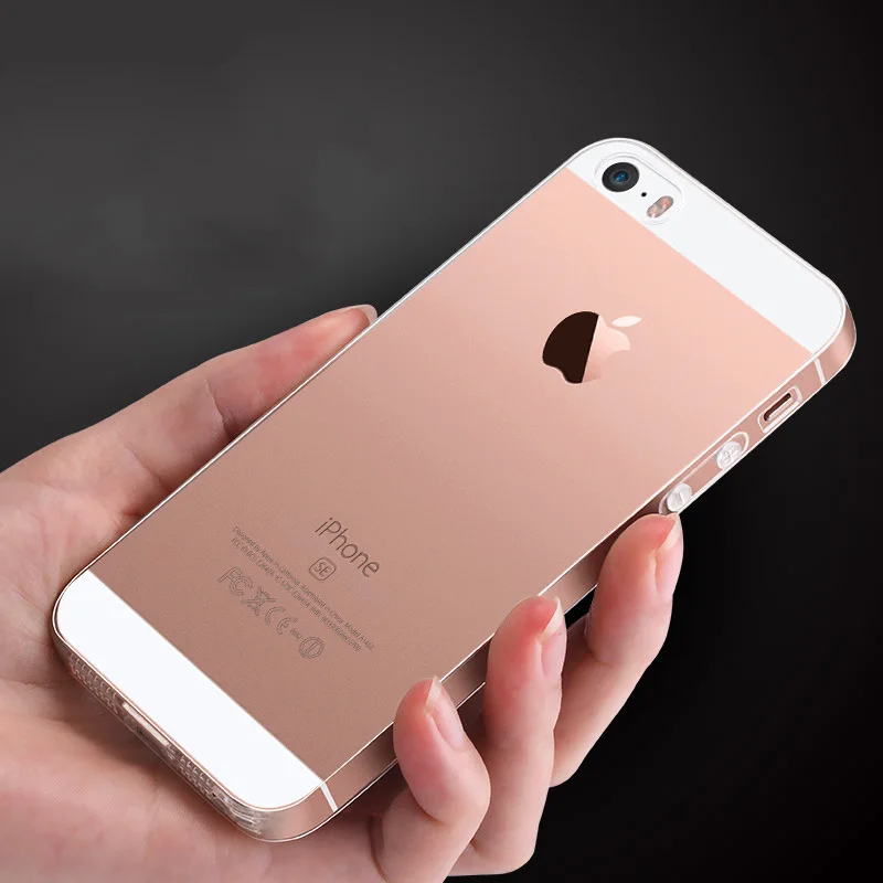 Чехол для Apple iPhone 5S мягкий силиконовый чехол 5 SE прозрачный ТПУ бесплатный подарок