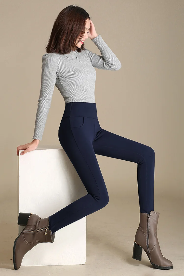 Makuluya 4XL новое поступление утолщение супер теплые женские леггинсы Высокая талия горячая внутри кашемир плюс размер женские Легинсы тонкий QW