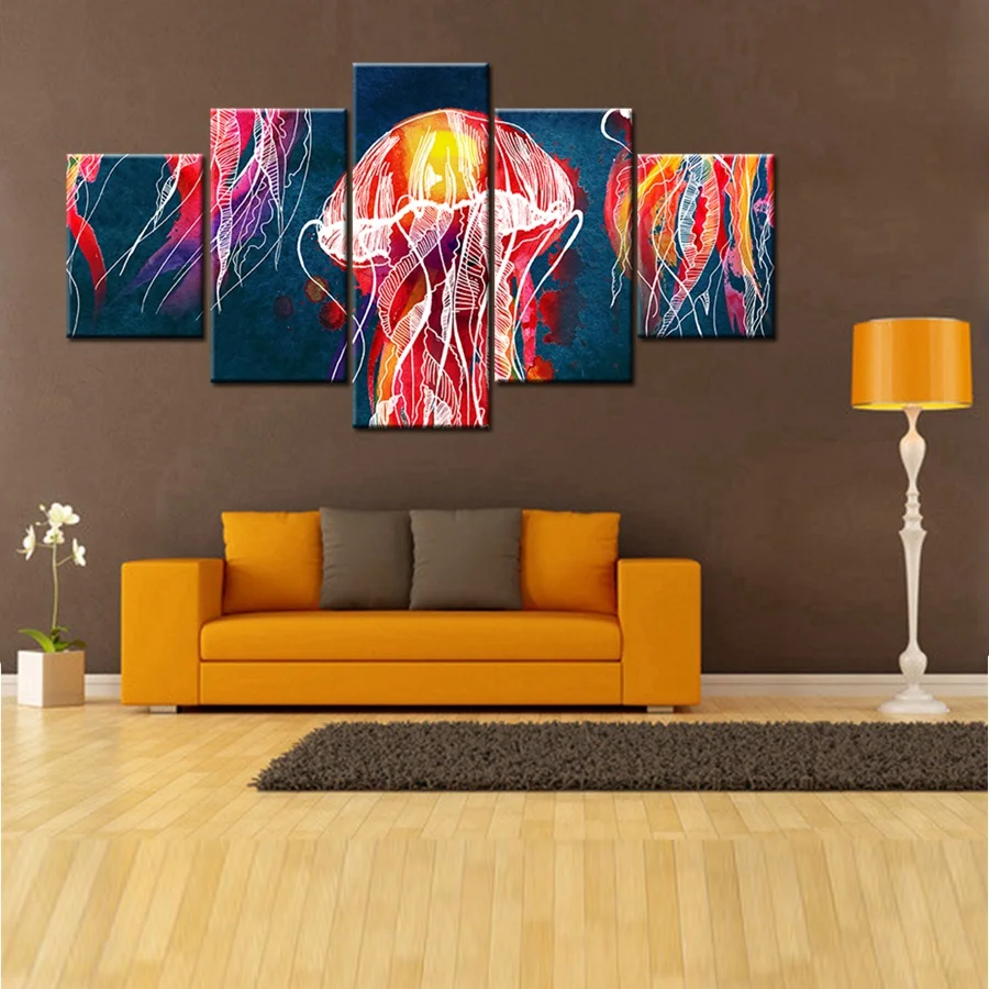 Красочная Картина на холсте с Медузой для гостиной Настенный декор плакат