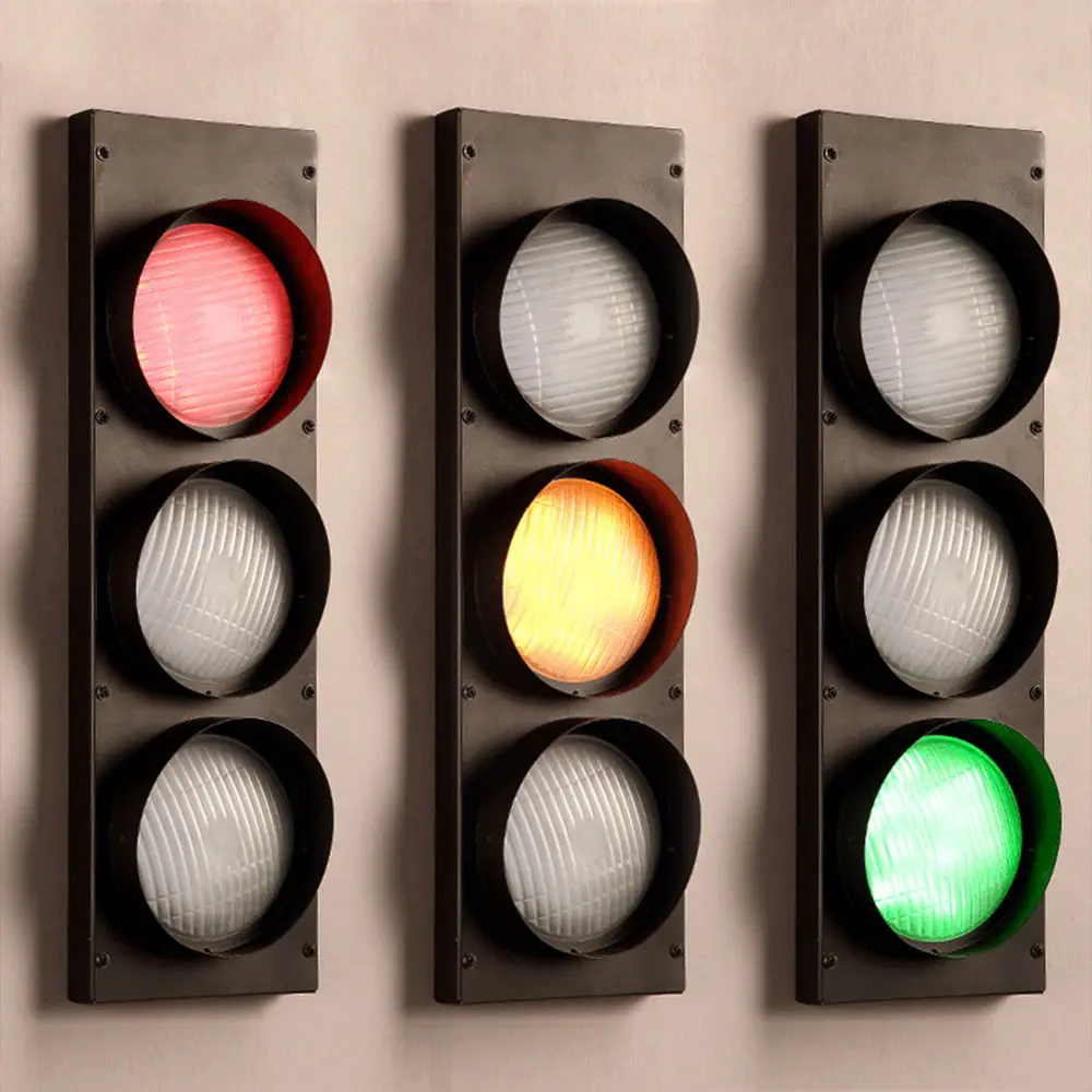 Современный домашний декор светофор коридор лофт настенный светильник для