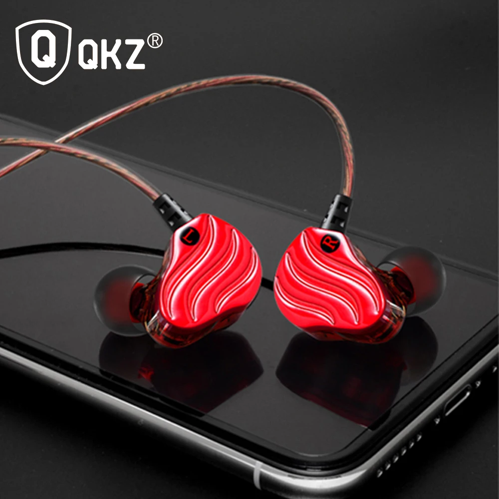 Новейший QKZ KD4 двойные драйверы наушники вкладыши проводные спортивные ушные