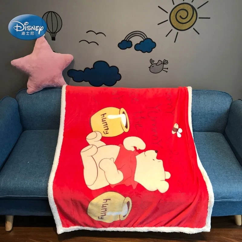 Disney с Винни-пухом для Микки и Минни Маус Мышь одеяла, покрывала шерпа одеяло на кровать/шпаргалки/диван 100*140 см Размеры для маленьких девочек и мальчиков, одежда для сна, подарок
