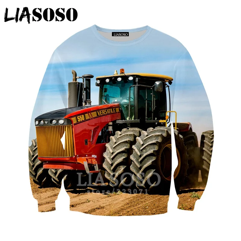 3 LIASOSO, осень, новинка, мужские, женские, модные толстовки, 3D принт, автомобиль, трактор, толстовка с длинным рукавом, хип-хоп Топ, Harajuku, пуловер, B081 - Цвет: 3