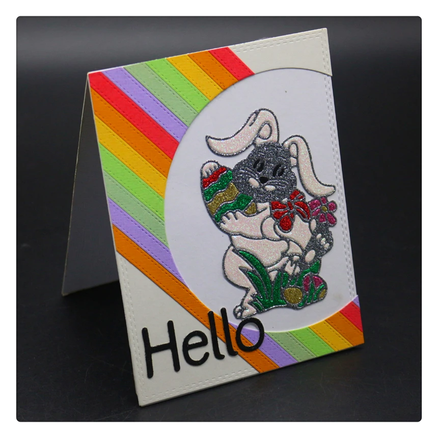 Металлические штампы YINISE для вырезания скрапбукинга искусственного кролика