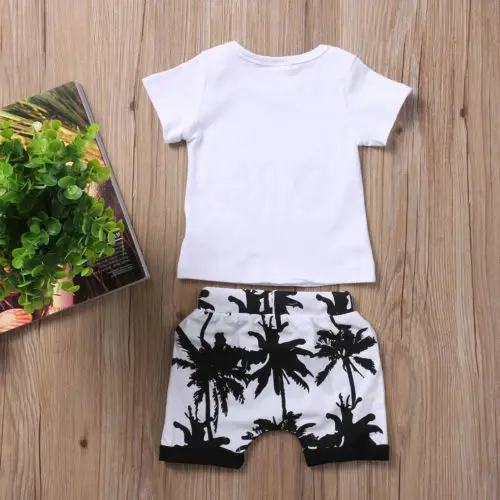 Baby Boy Swimwear Two-Piece Suit Beachwear Toddler Summer Camiseta Tops+Pantalones cortos Suits Outfits | Спорт и развлечения