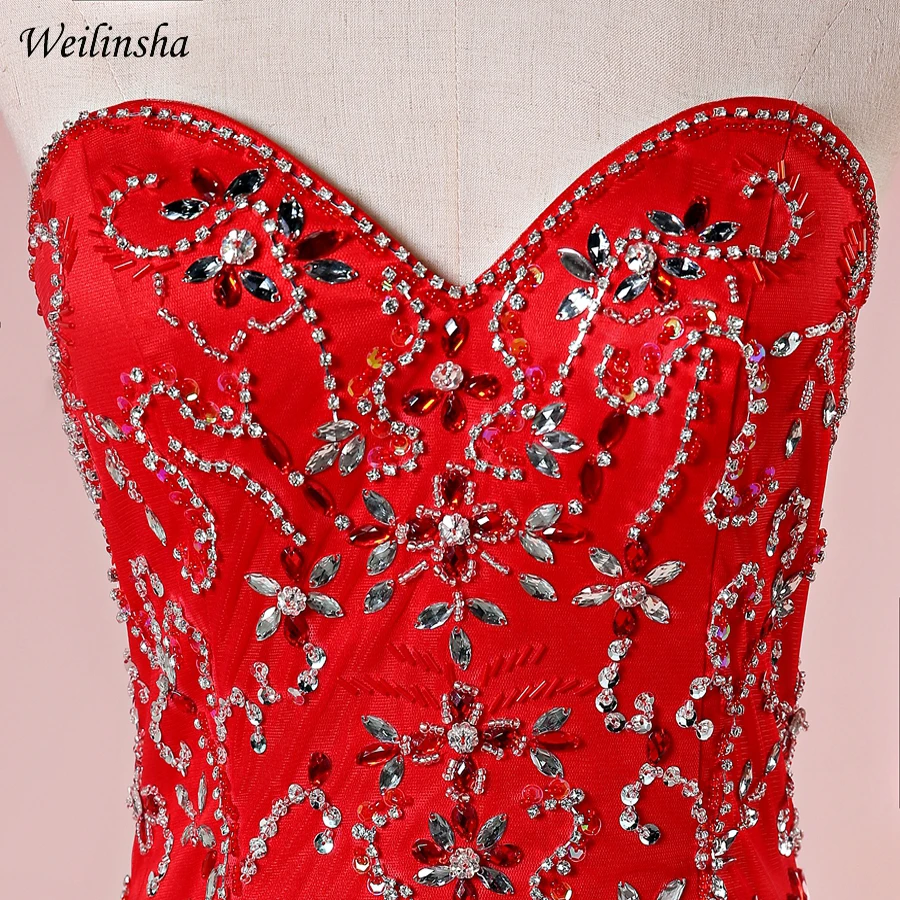 Weilinsha New Arrival Custom Quinceanera Dresses Sweetheart Sparkling Beading Rhinestones Gowns Sweet 15 | Свадьбы и торжества