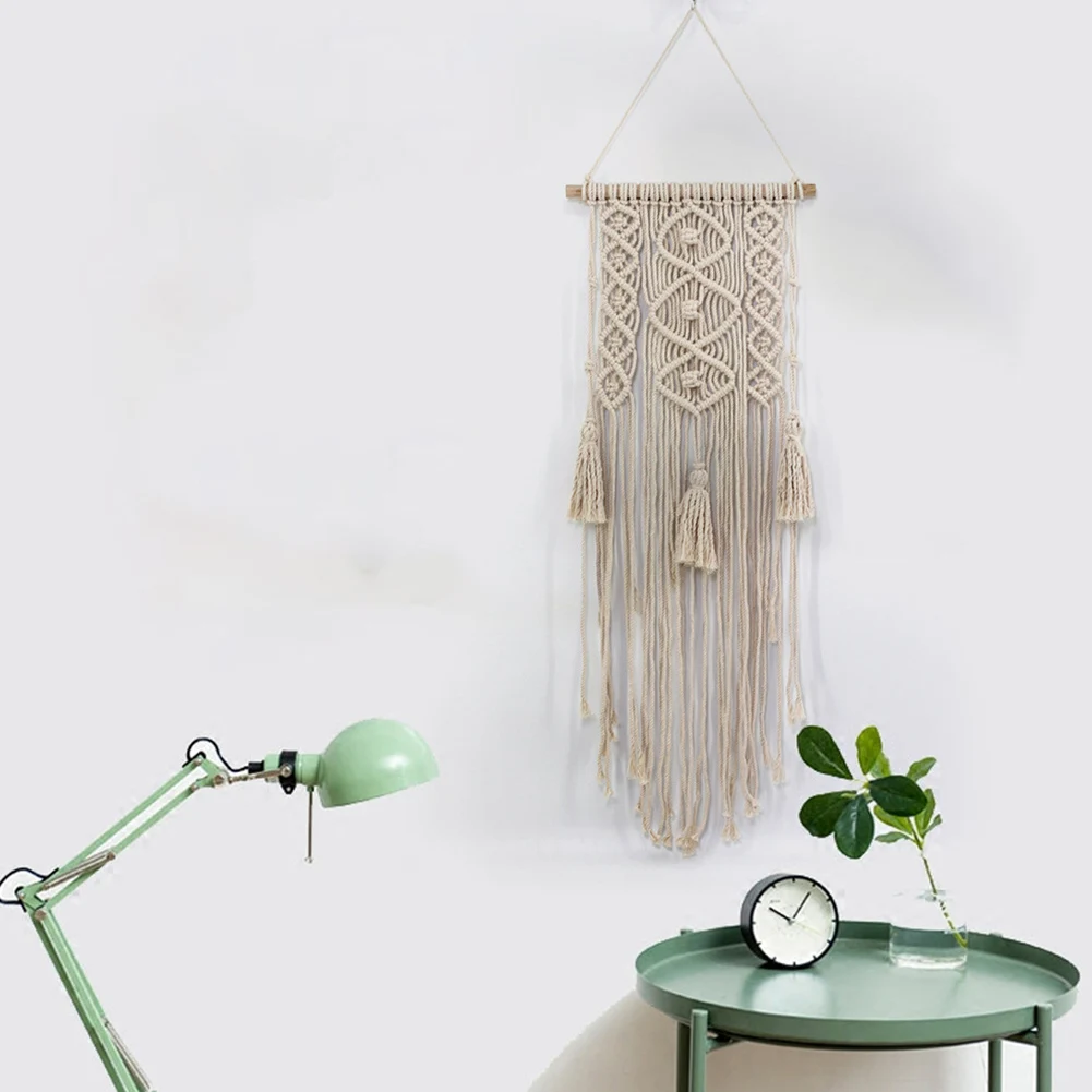 Vintage Cotton Thread Art Handmade Home Woven Tapestry Craft Living Room Bohemian Wedding Gift Wall Hanging Decoration | Дом и сад
