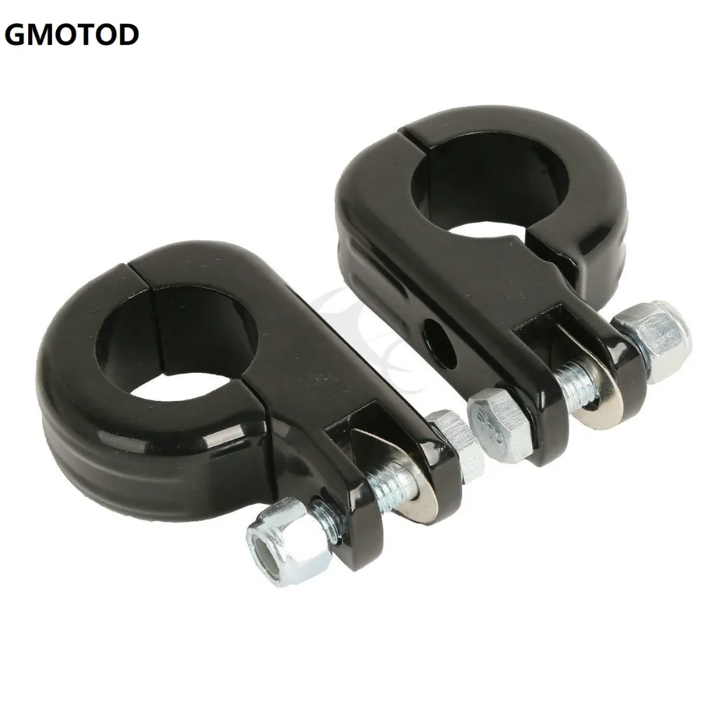 

Motorcycle Footpeg Peg Mounts Kit 32mm 1-1/4" Engine Highway Bars Black