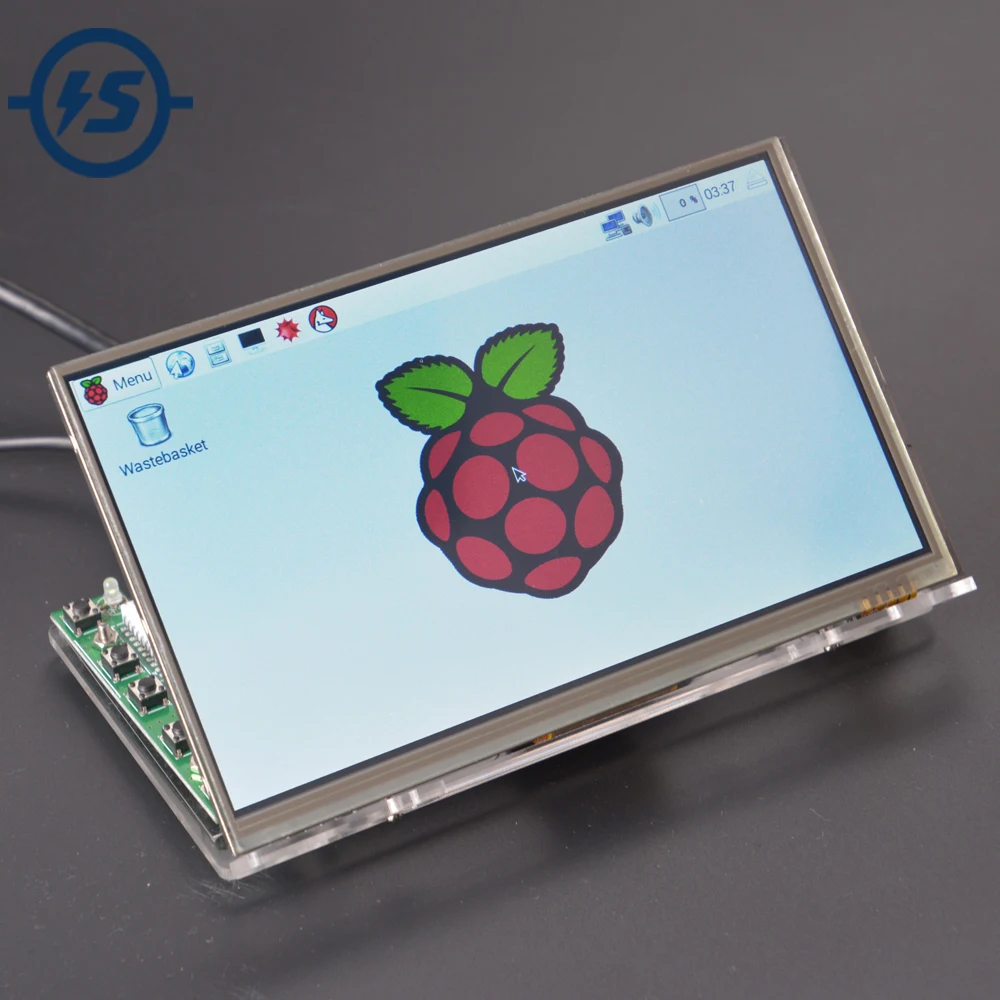

Плата драйвера ЖК-дисплея 7 дюймов для Raspberry Pi 1024*600 3B + 3B TFT, модуль HDMI VGA 2AV с акриловым кронштейном
