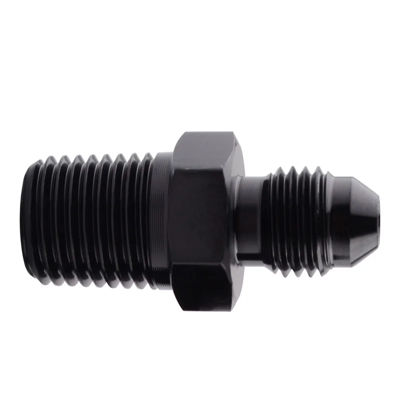 evil energy Aluminum Male AN4 To 1/4'' NPT to 1/8''NPT Thread Straight Adapter Pipe Fuel Oil Fitting Hose Black |