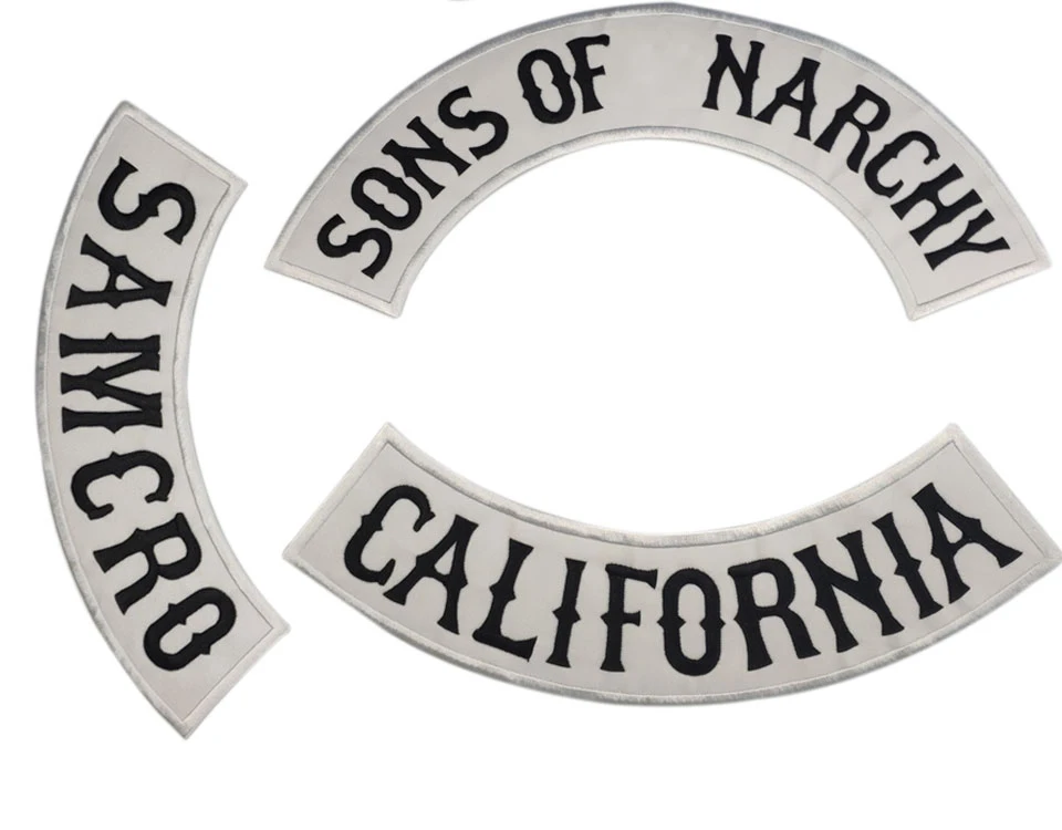 Нашивка Sons of Patch Anarchy SOA мотоциклетная нашивка Байкер вышитый значок для одежды куртка на спине большой размер панк и рок эмблема Железная на
