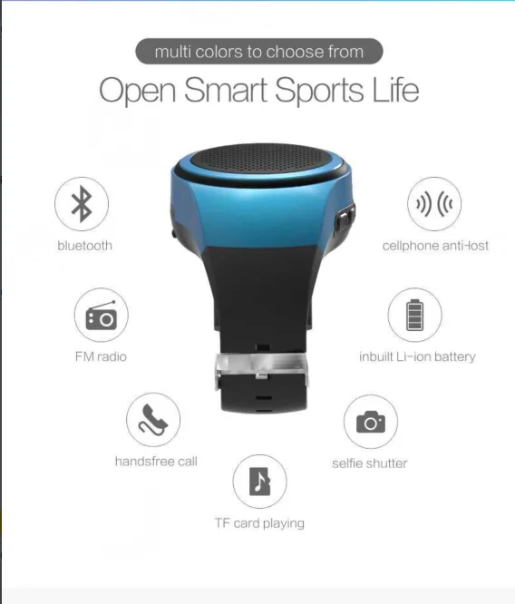 Ubit B20 Bluetooth спортивные музыкальные часы портативные мини часы Bluetooth 2,1+ EDR спортивный динамик TF карта FM аудио радио динамик s mp3