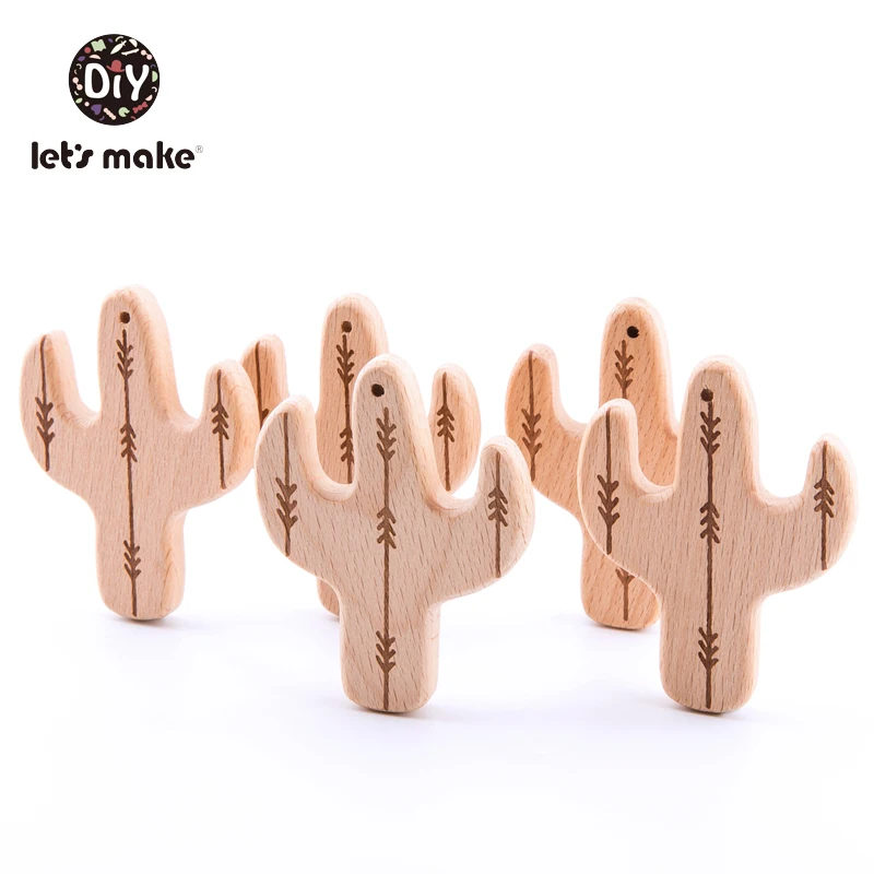 Давайте сделаем деревянный Прорезыватель 10 шт. кактус листья палатка форма