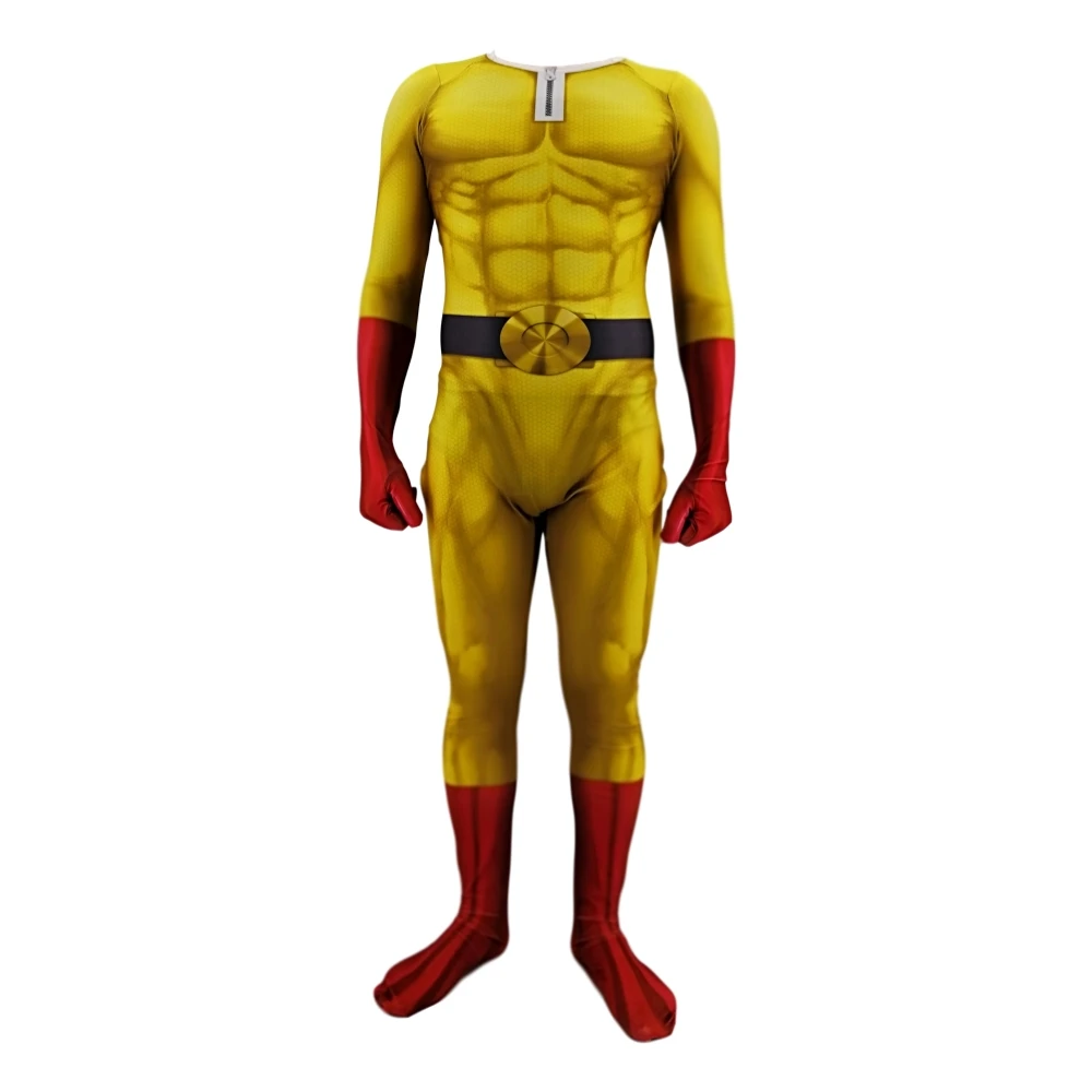 Детский костюм для косплея аниме ONE PUNCH MAN Saitama Zentai комбинезон|Костюмы аниме| |