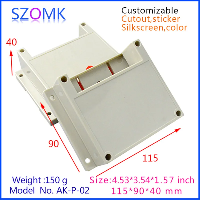 Din-рейка электроники корпус pcb коробка szomk оборудование розетка (1 шт.) 115*90*40 мм