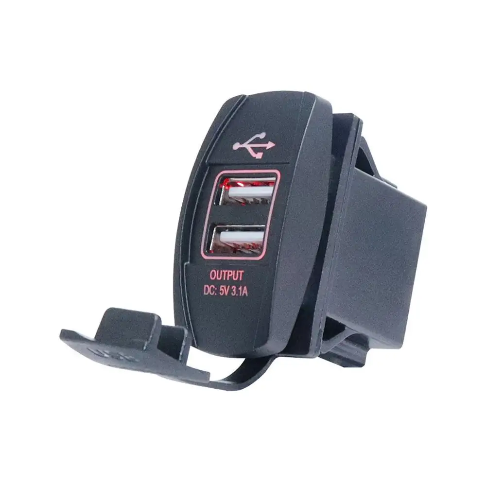 3.1A автомобильное/мотоциклетное зарядное устройство с двумя usb-разъемами для