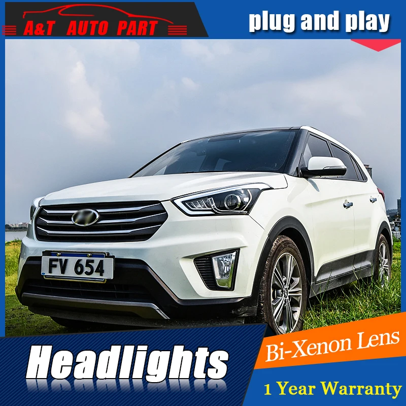 Автомобильный Стайлинг для hyundai ix25 головной светильник s Creta светодиодный