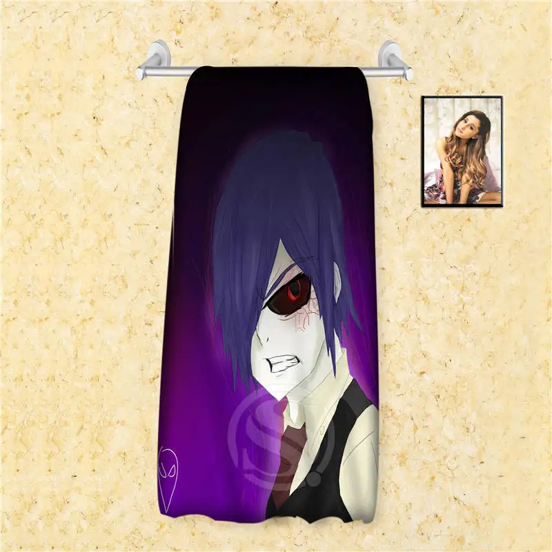 V#4 Fashion Custom anime tokyo ghoul Cotton Bath Towel Man Popular Shower For your family 66X135cm 7-12#r4 |