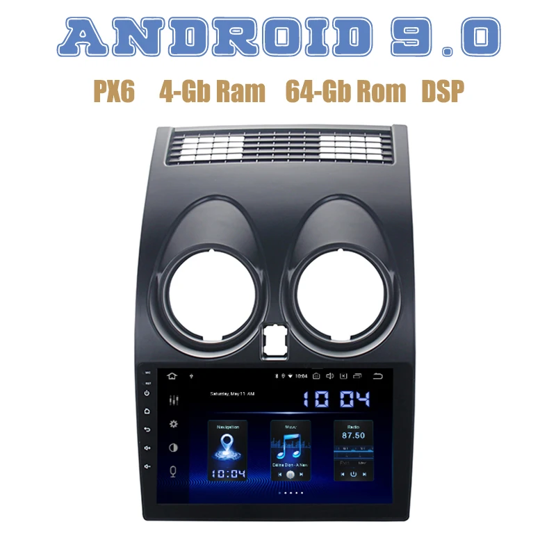 9 &quotIPS Android 0 Автомобильный GPS радио для Nissan Qashqai 2008 2009 2010 2011 2012 2013 2014 с PX6 4 + 64G DSP авто