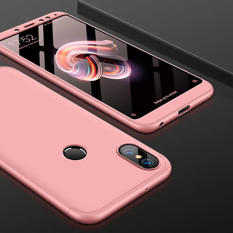 Rose Gold WeeYRN 360 Полный Футляр чехлы чехол на Сяоми ксиоми Редми Ноут 5 6 7 про 5a прайм Ноут 4X Сяоми ксиоми Редми 5 плюс 5A 4X S2 сяоми ксиоми ми 8 Лайт 8SE 6a 6 A1 A2 микс 2 2s - Цвет: Rose Gold