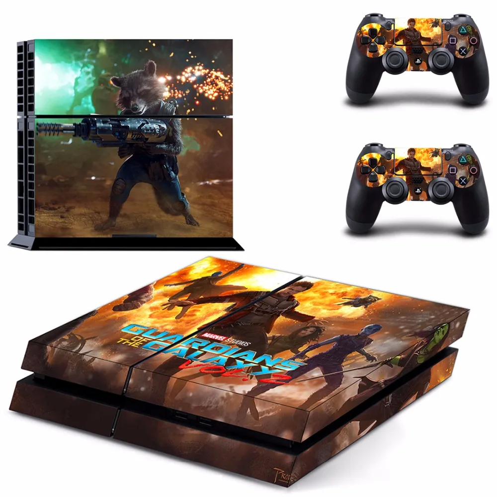 PS4 наклейка на всю кожу лицевые панели стражи Galaxy Vol. 2 для консоли и контроллера Sony