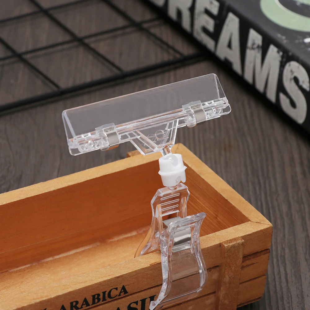 3 шт./лот многофункциональные прозрачные пластиковые рекламные клипсы вывеска