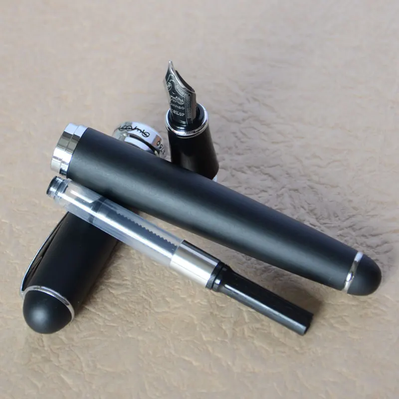 Перьевая ручка 0 7 мм перо с широким основанием JINHAO X750 матовое черное 18KGP роскошное