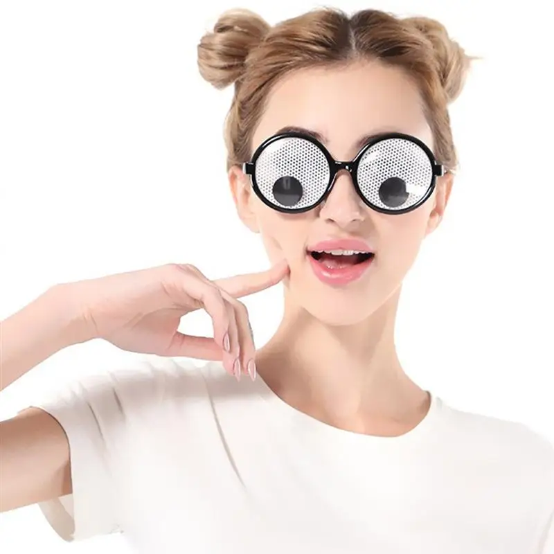 Фото Движущиеся глаза солнцезащитные очки креативная забавная Новинка нарядное