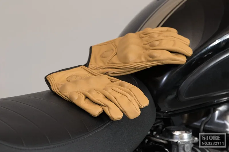 Кожаные Перчатки для мотоциклистов Luva moto queiro Guantes moto cicleta Luvas de moto Ретро перчатки для мотокросса защитное снаряжение