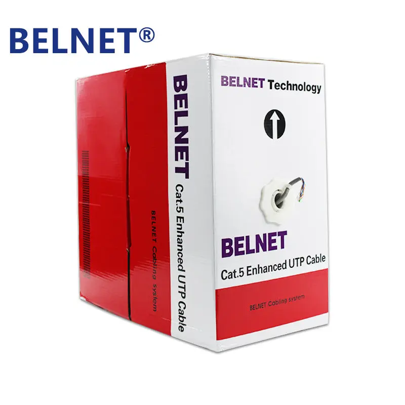 BELNET 305m 1000ft bulk CAT5E UTP RJ45 Ethernet cable network lan cable 24AWG Solid Twisted Pair OFC for network construction