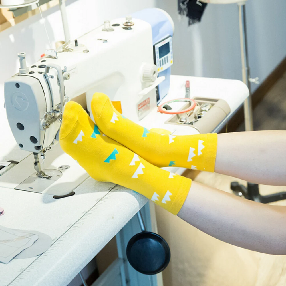 Милый мультфильм яйцо/темно-облака/след узоры Носки Для женщин девушка осень