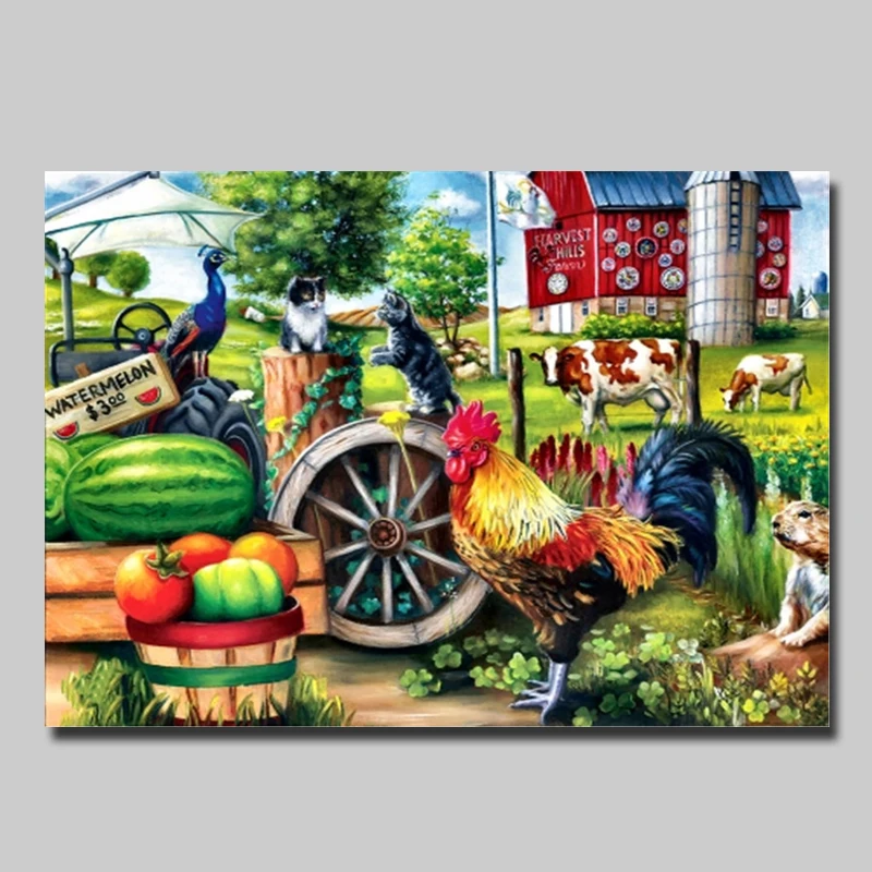 

Animal world,cat,3D Round Diamond Painting Square Cross Stitch Mosaic Diamond Embroidery Home Decoration Not folding canvas