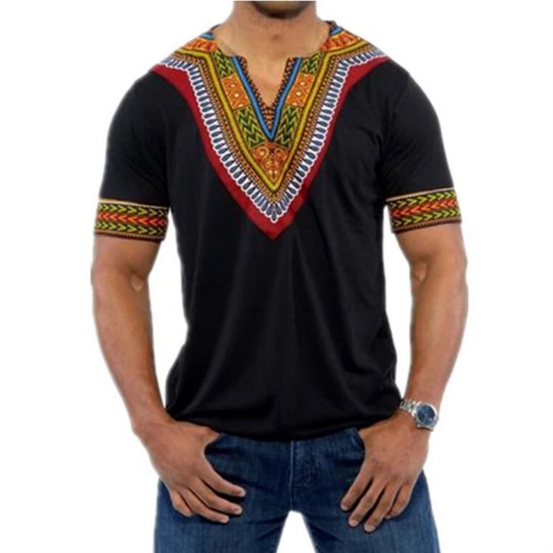 2018 африканская традиционная одежда мужская с принтом рубашка Дашики модная