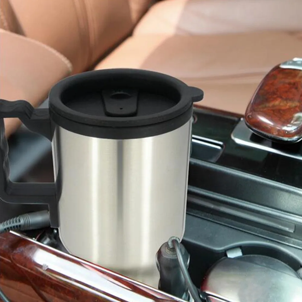 

Dewtreetali Practical car styling DC 12V Car 450ml Drink Coffee Water Milk Stainless Steel Bottle Warmer Heater