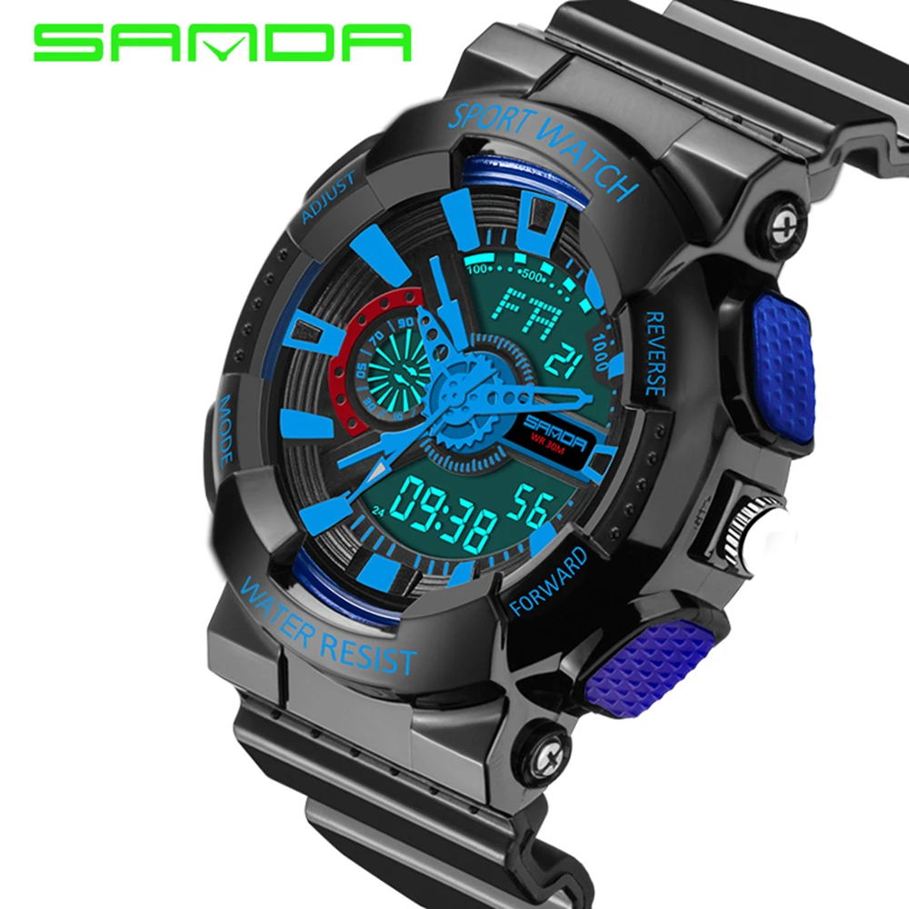 2016 Новая мода часы мужчины водонепроницаемые спорт военная G стиль S Шок мужские