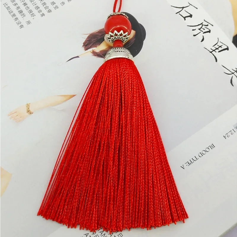 

5Pcs/Lot Fiber Tassel Beads Charms Pendant DIY Jewelry Accessories for Handmade Key Chains Ornament Chinese Style Fashion Gifts