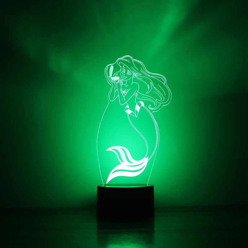 Светодиодная 3D креативная визуальная Настольная лампа с USB для детей подарок