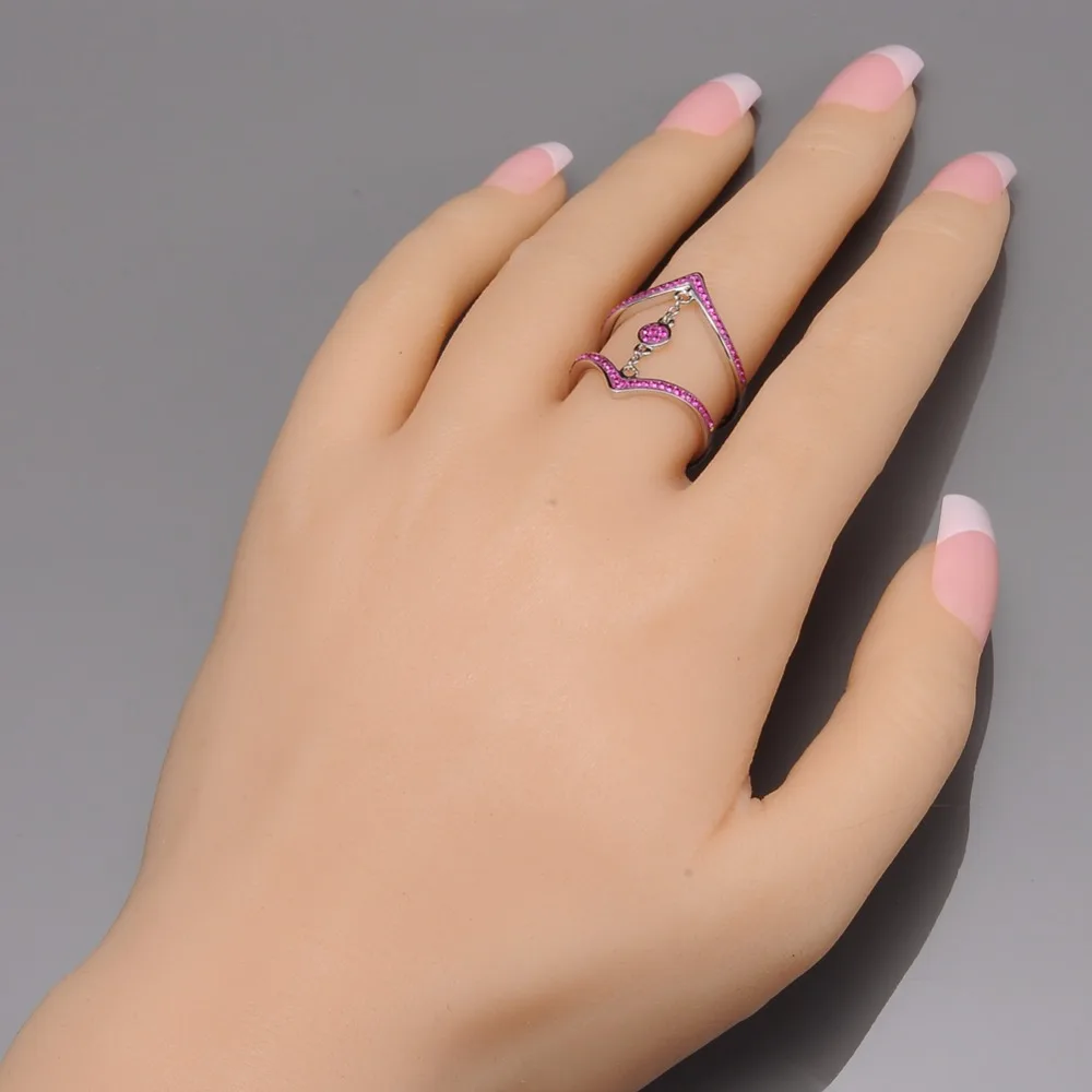 Женские модные украшения KIVN синие кристаллические кольца для свадьбы и помолвки