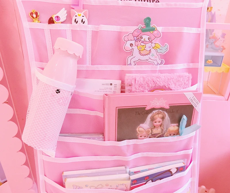 Мультфильм Сейлор Мун hello kitty My Melody Cinnamoroll пудинг собака косметички настенные подвесные сумки для книг сумки для хранения косметики для девочек